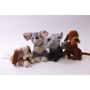 Disney, Lady and the Tramp, Bean Bag, Lot, Vintage, Dogs, Movie, ~ 251228-WH 703